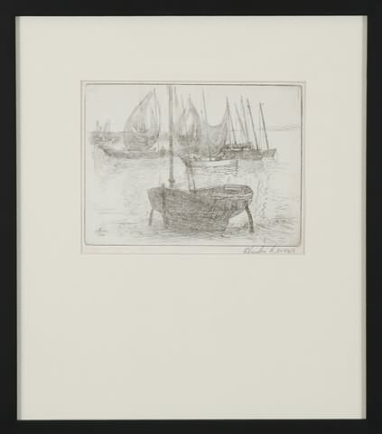 Appraisal: Set of etchings Sardine Boats- Low Tide Brittany x image