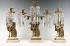 Appraisal: CANDELABRA SET - th c cast brass three piece girandole