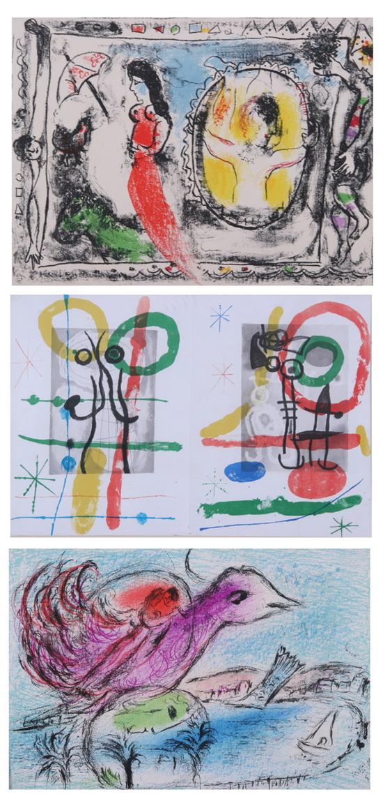 Appraisal: AFTER MARC CHAGALL AND JOAN MIRO Russian French - and