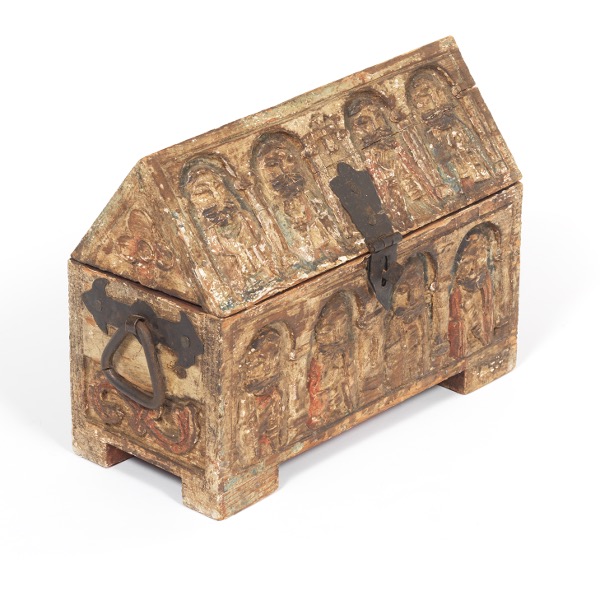 Appraisal: TH CENTURY STYLE RELIQUARY thick x wide x tall Carved