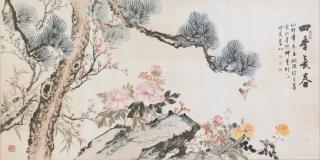 Appraisal: CHINESE SCHOOL th century Four Seasons Spring Ink and watercolor