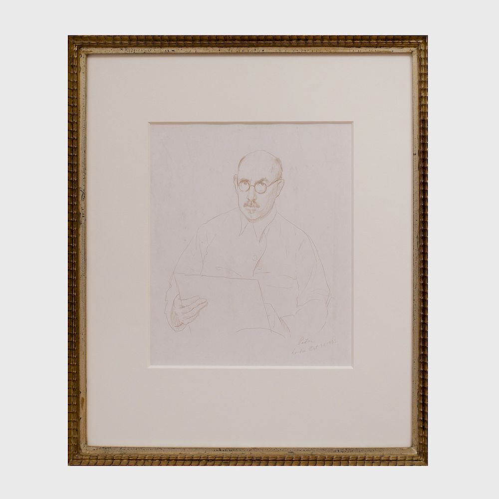 Appraisal: William McGregor Paxton - Self Portrait Silverpoint drawing signed 'Paxton'