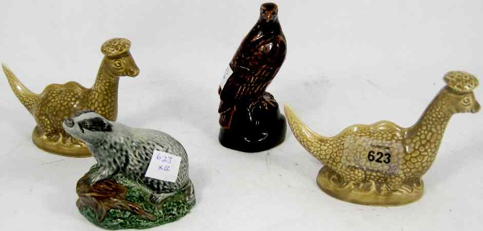 Appraisal: Beswick Beneagles Scotch Whisky Figures Loch Ness Monster Eagle Badger