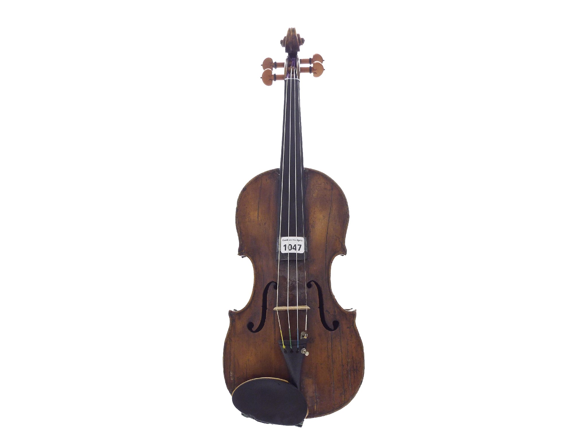 Appraisal: Interesting th century violin unlabelled and in need of restoration