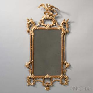 Appraisal: Giltwood Chippendale-style Mirror probably England late th early th century