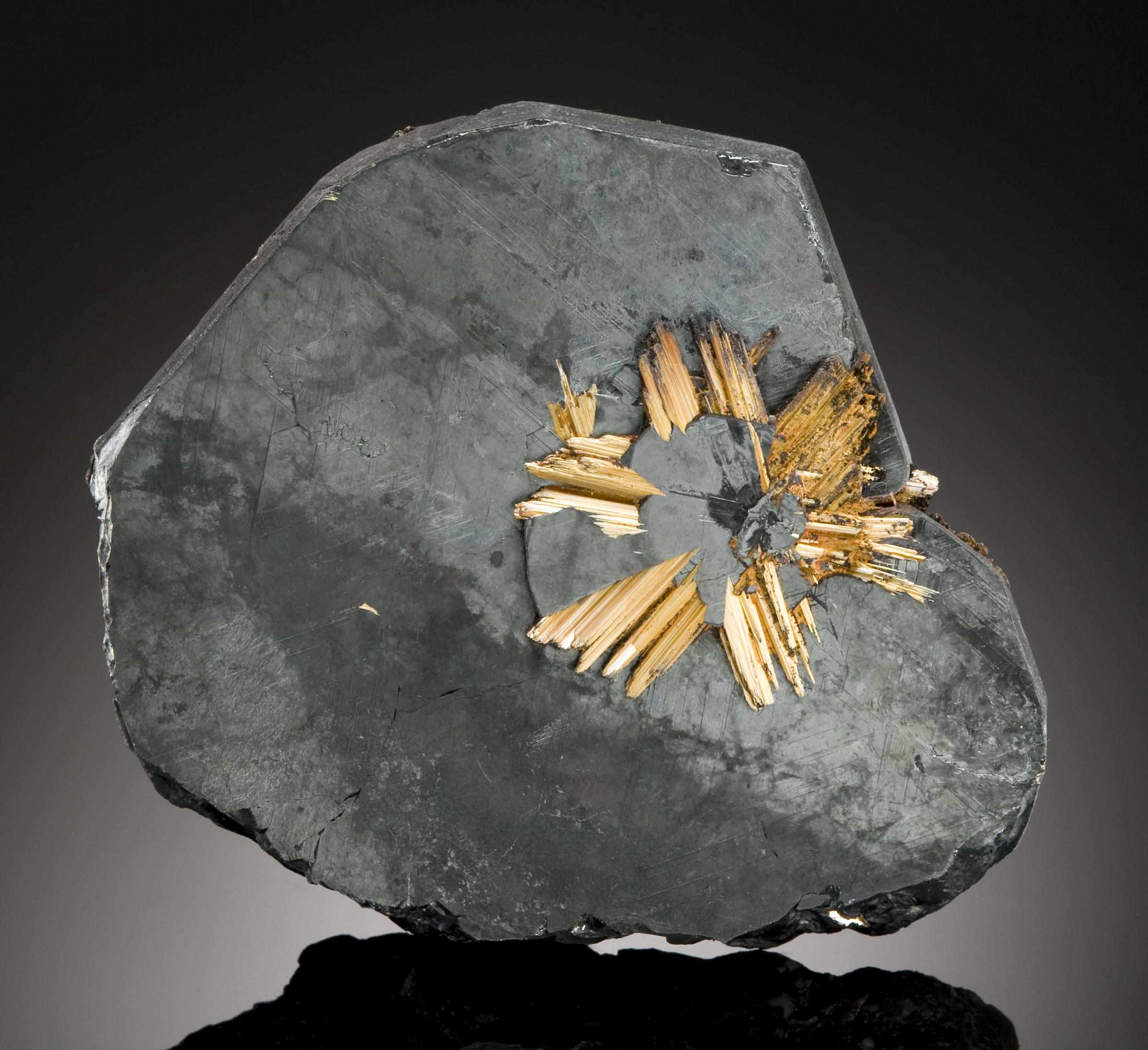 Appraisal: Rutile in Hematite Novo Horizonte Bahia BrazilA mineral association that