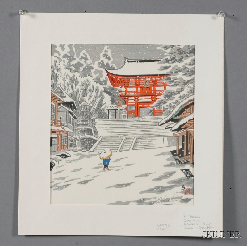 Appraisal: Eighteen Japanese Prints and Watercolors including a watercolor by T