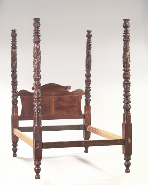 Appraisal: American Late Classical Mahogany Tall-Post Bedstead second quarter th century