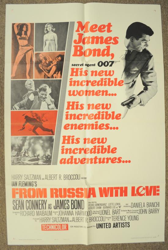 Appraisal: From Russia With Love Sheet US folded A condition x