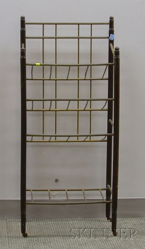 Appraisal: Edwardian Brass and Ebonized Wood Sheet Music Stand