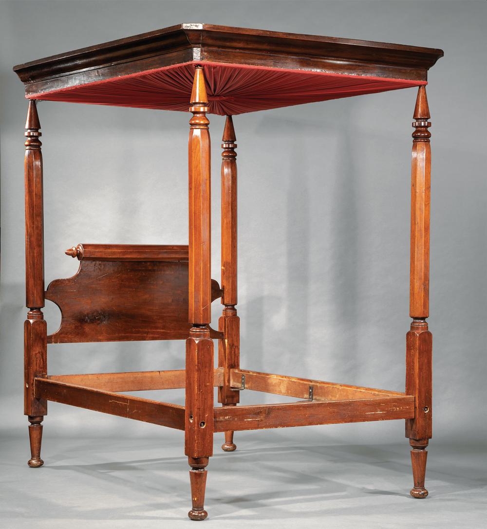 Appraisal: American Mahogany and Cherrywood Four Poster Bed c likely lower