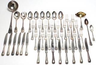 Appraisal: WMF German Art Nouveau Partial Flatware Service Silverplate by Wuerttembergische