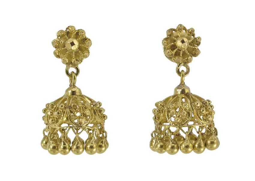 Appraisal: K CHANDELIER EARRINGS K yellow gold chandelier earrings Threaded post