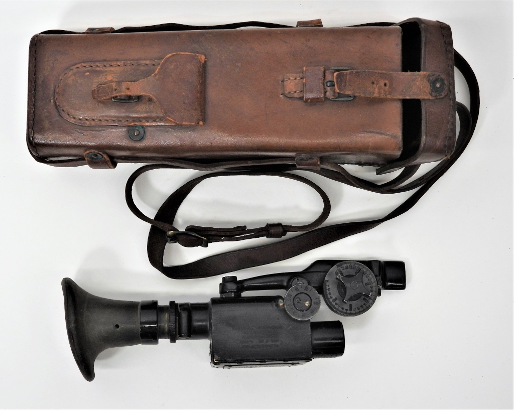 Appraisal: WARNER SWASEY MODEL SNIPER SCOPE AND CASE United States Black-painted