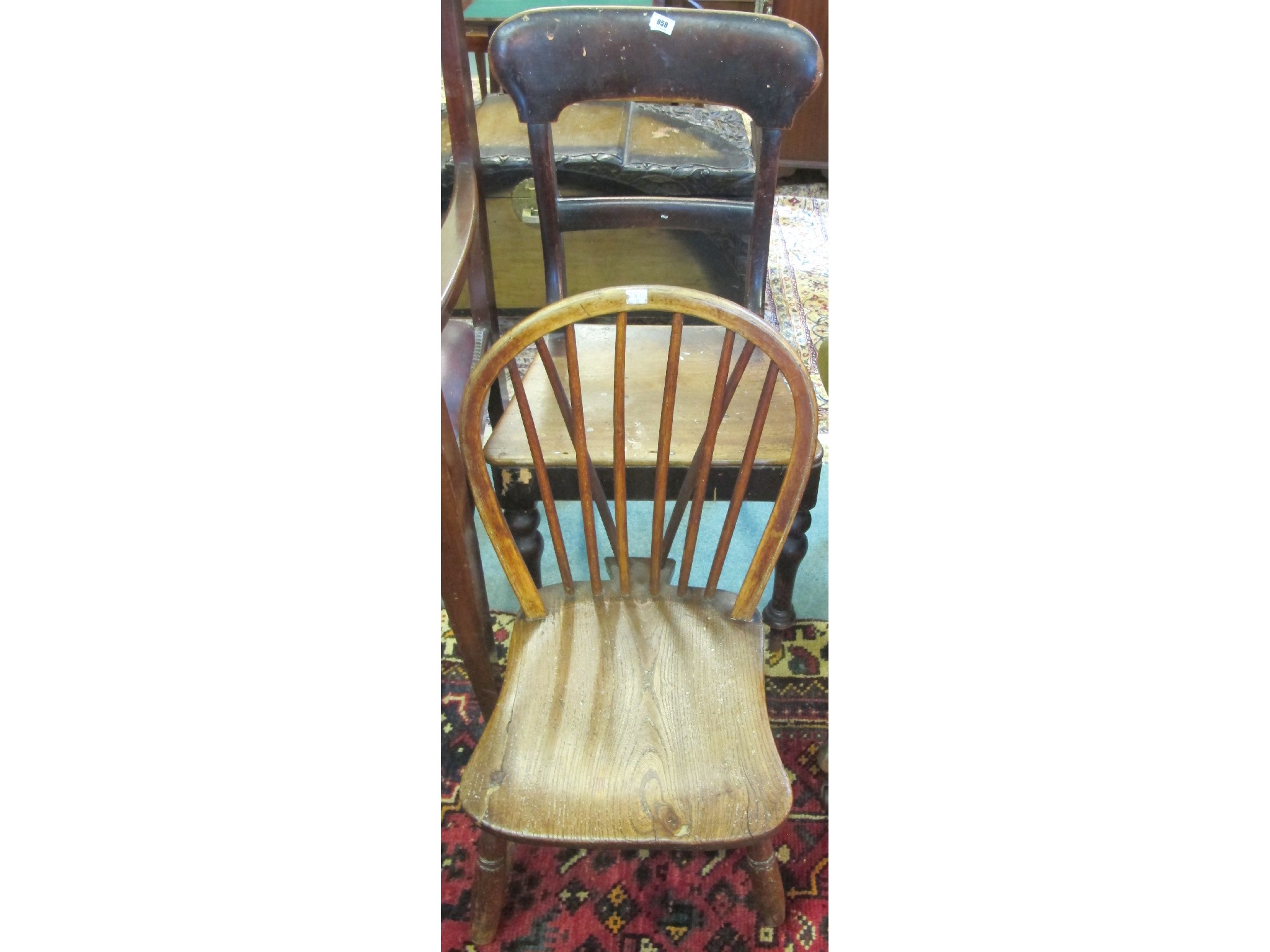 Appraisal: Two Victorian beech chairs