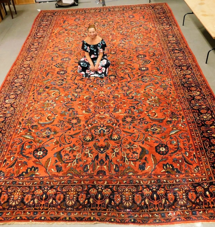 Appraisal: ANTIQUE LILIHAN PALACE SIZE CARPET RUG Middle East Circa Red