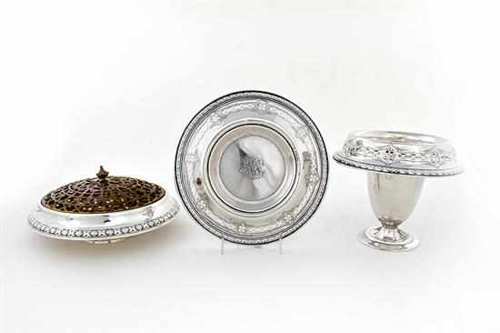 Appraisal: Whiting sterling centerpieces New York dated - comprising matching A