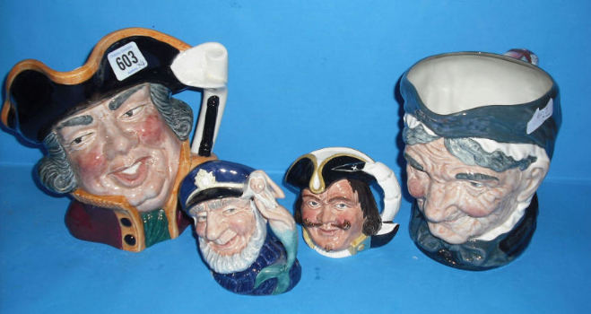 Appraisal: Royal Doulton Large Character Jugs Granny D Town Crier D