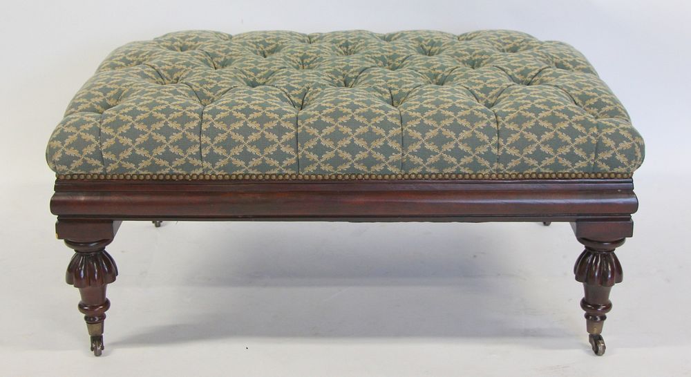 Appraisal: Beacon Hill Oversized Tufted Ottoman Signed on the base and