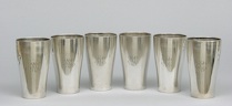 Appraisal: Six Sterling Silver Tumblers A set of six sterling silver