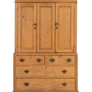 Appraisal: An English Pine Cabinet th Century Height x width x