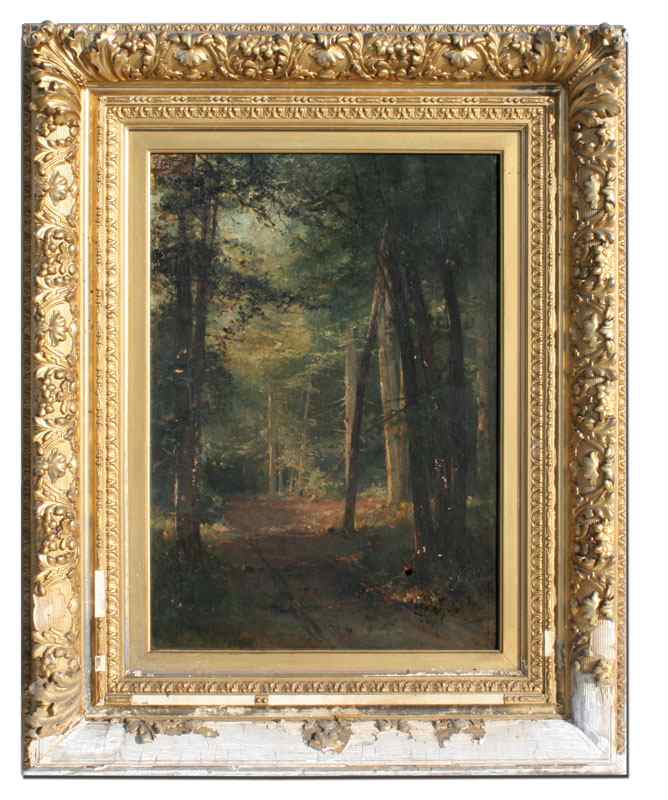 Appraisal: GOOD AMERICAN IMPRESSIONIST O C FOREST TRAIL LANDSCAPE '' x