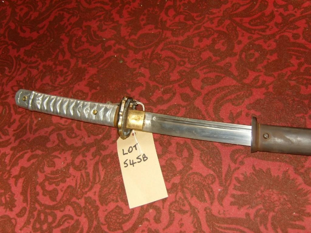 Appraisal: A th century Samuri sword with steel scabbard and cast