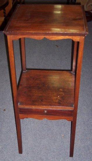 Appraisal: A George III mahogany bedside table cm wide