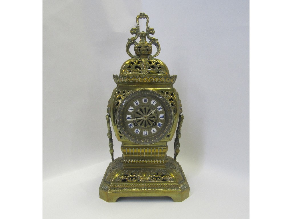 Appraisal: Brass clock