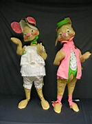 Appraisal: MR AND MRS BUNNY RABBITS Size inches MR AND MRS