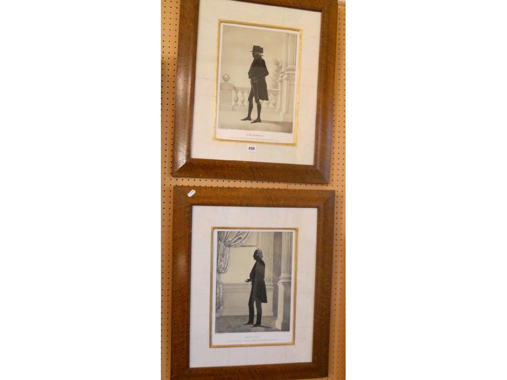 Appraisal: A pair of th century American black and white lithographs