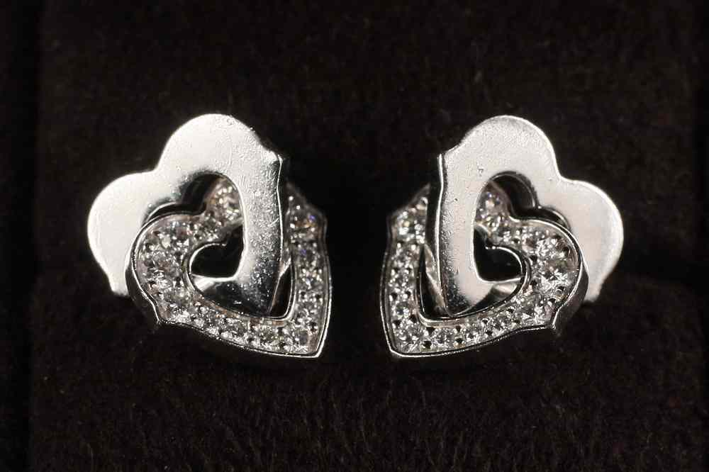 Appraisal: EARRINGS - One pair of Cartier K white gold and