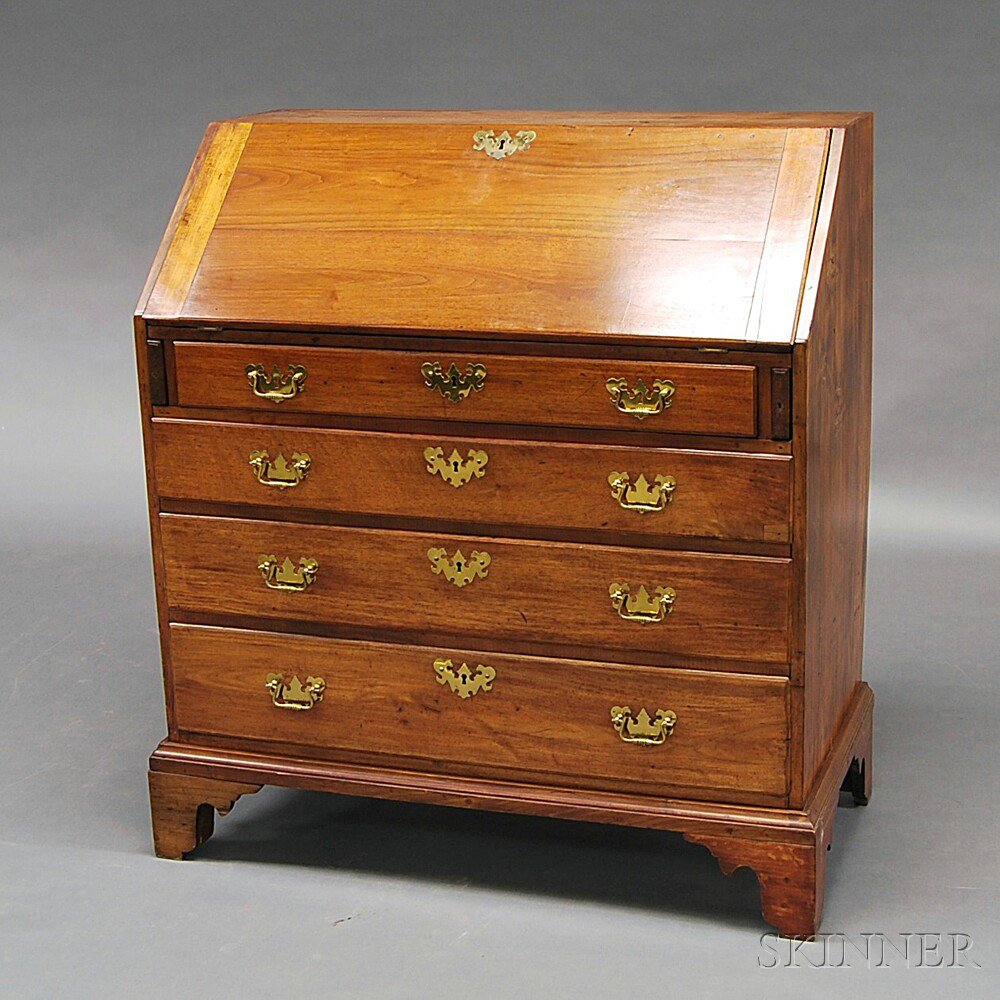 Appraisal: Chippendale Birch Slant-lid Desk New England third quarter th century