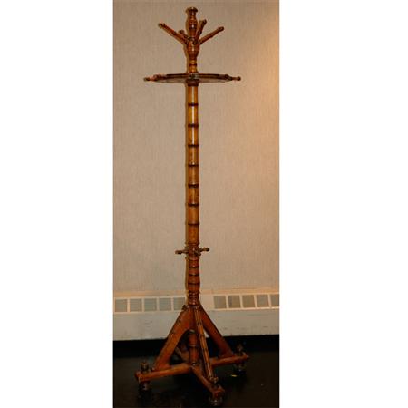 Appraisal: American Aesthetic Movement Faux Bamboo Maple Hall Stand Estimate -