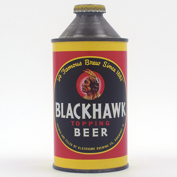 Appraisal: Blackhawk Beer Cone Top NEAR MINT - GORGEOUSReference USBC -