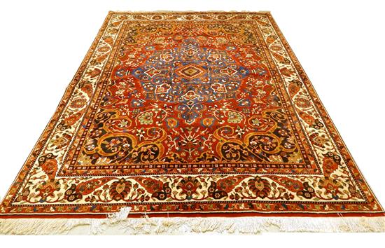 Appraisal: RUG Fine Persian design carpet ' x ' hand-made th