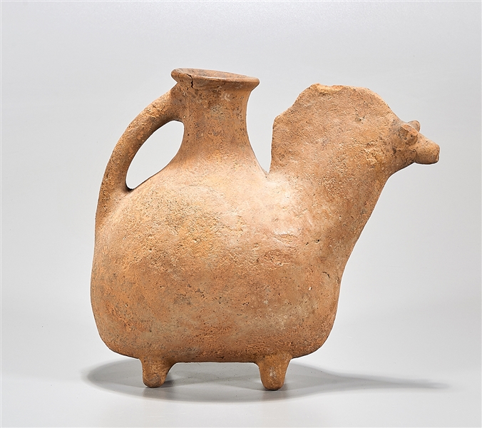 Appraisal: Ceramic Amlash handled askos in the form of a horse