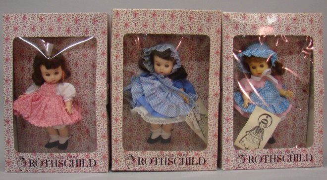 Appraisal: Lot of HP Rothchild dolls in their original boxes Dolls