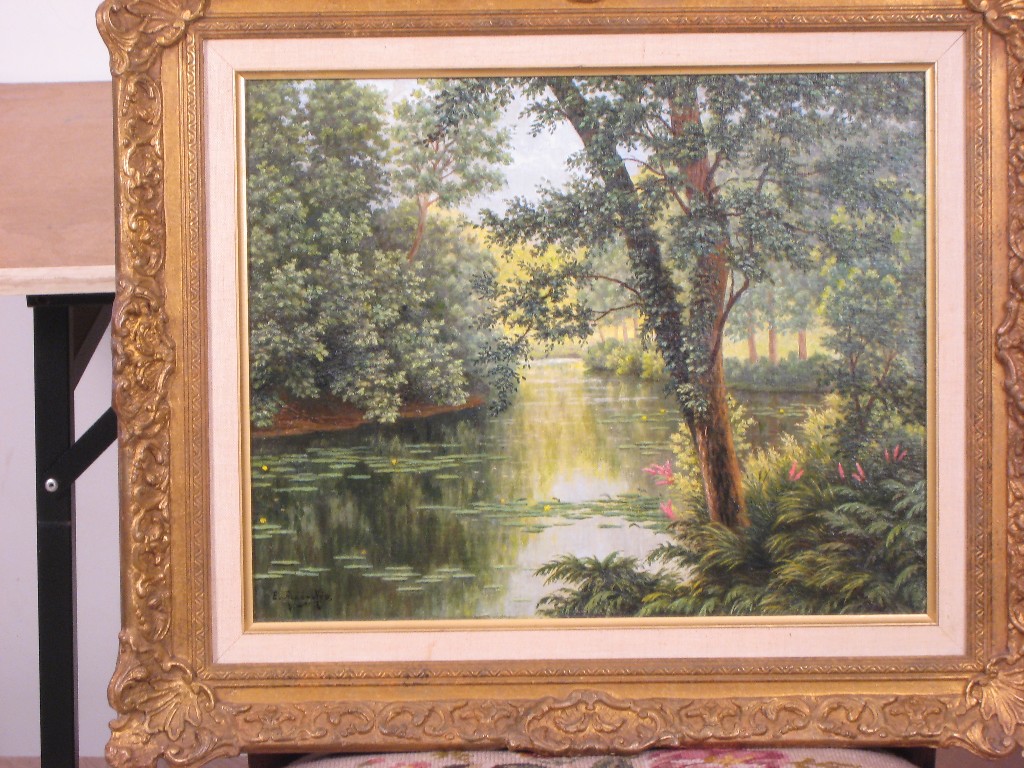 Appraisal: RENE CHARLES EDMOND HIS - A Tranquil River signed 'E