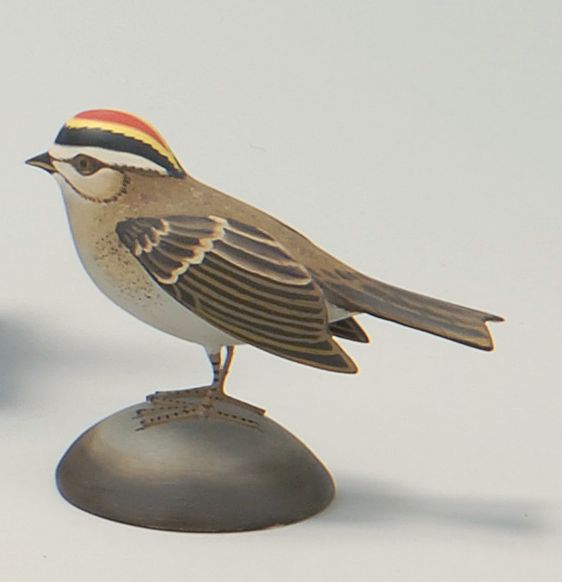 Appraisal: MINIATURE RUBY CROWN KINGLET By James Lapham of Dennisport Massachusetts