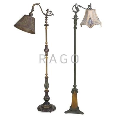 Appraisal: DECORATIVE FLOOR LAMPS Two early th c one in marble