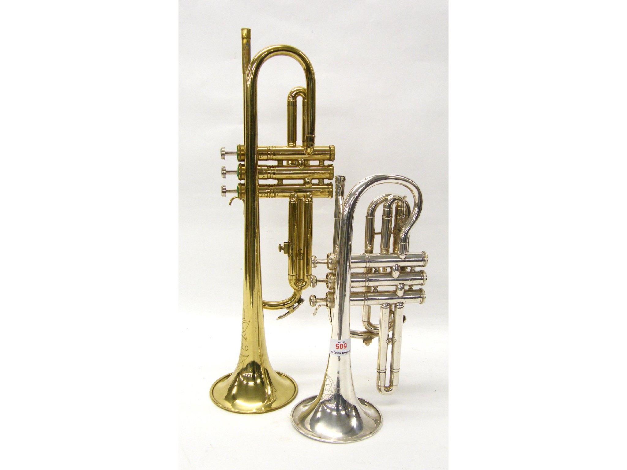 Appraisal: Weltklang silver plated cornet no case together with an Apollo