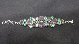 Appraisal: Marked Sterling and Mixed Stone Bracelet Marked Sterling and Mixed