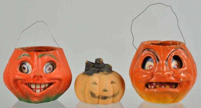 Appraisal: Lot of Jack-O-Lanterns in Pulp Description Two include original paper