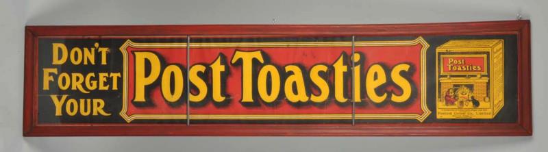 Appraisal: Large Post Toasties Cloth Sign Thi cloth sign has a