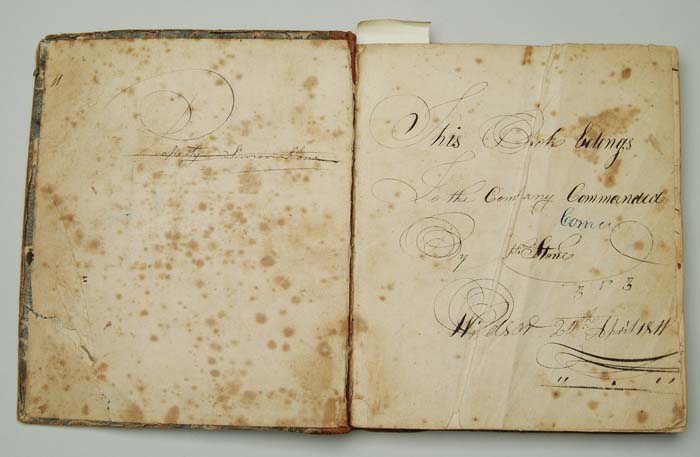 Appraisal: EARLY HAND-WRITTEN MILITIA JOURNAL FOR WINDSOR DATED This very early