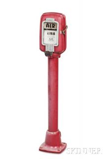 Appraisal: Eco Tireflator red pedestal with display gauge some metal loss