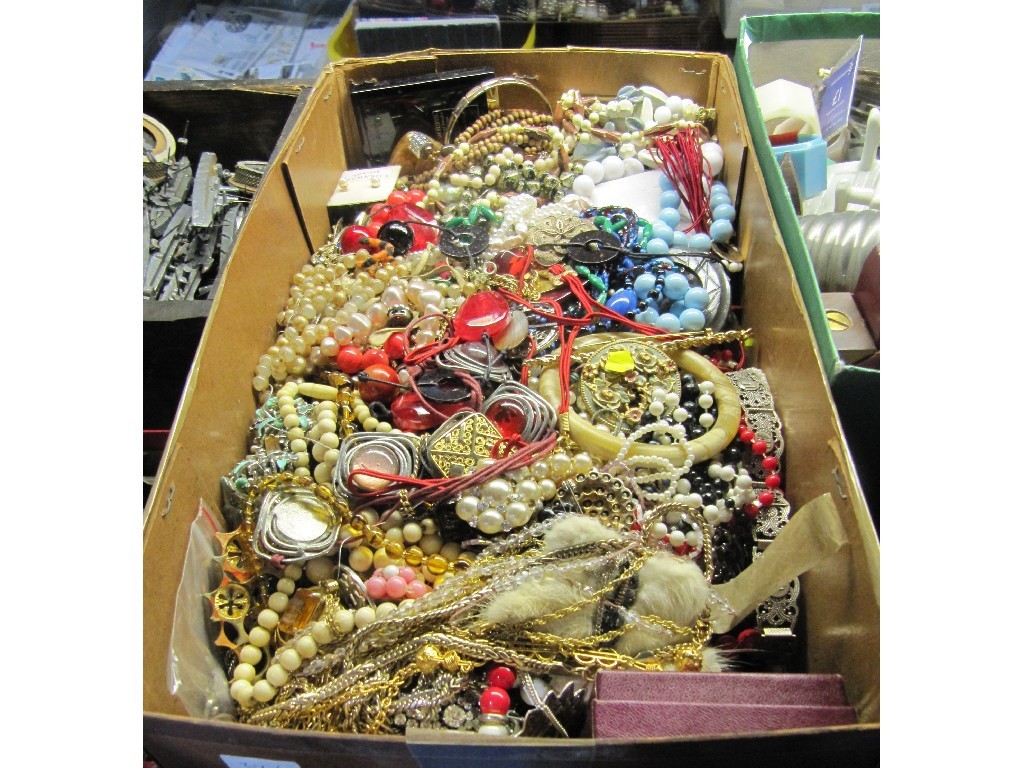 Appraisal: Lot comprising three boxes of costume jewellery