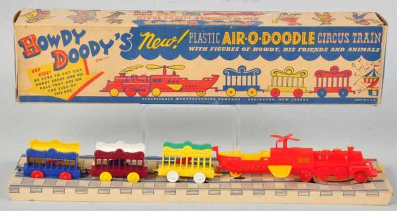 Appraisal: Plastic Air-O-Doodle Circus Train Made by Plasticraft One of the