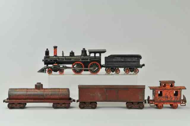 Appraisal: WILKEN'S CAST IRON FLOOR TRAIN Includes a Wilken's - -